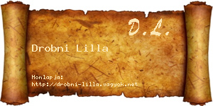 Drobni Lilla névjegykártya